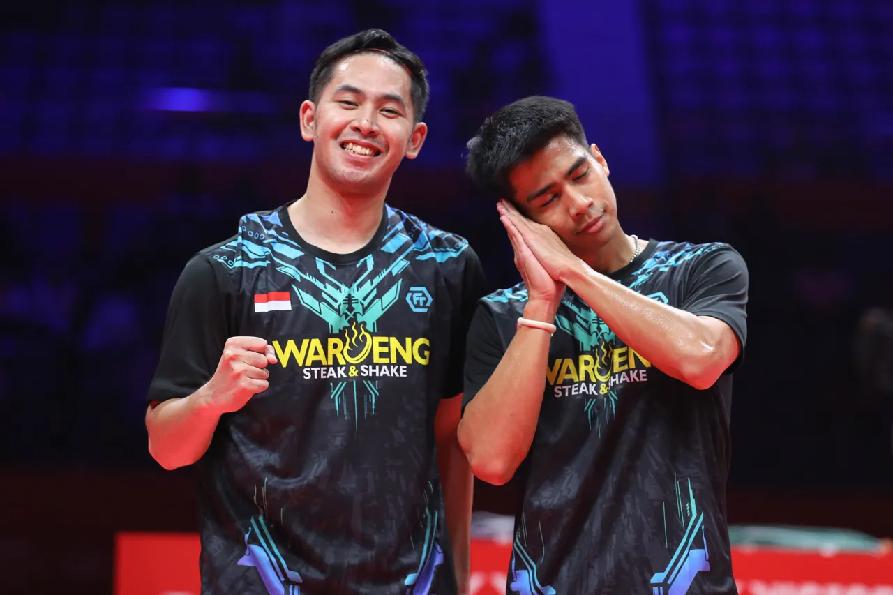 Sabar Karyaman Gutama/Mohammad Reza Pahlevi Isfahani di BWF World Tour Finals 2024 (Foto: PBSI)