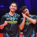 Sabar Karyaman Gutama/Mohammad Reza Pahlevi Isfahani di BWF World Tour Finals 2024 (Foto: PBSI)