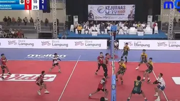 SMANO Komet vs Rajawali Pasudan di Kejurnas Voli U-19/ Tangkapan Layar