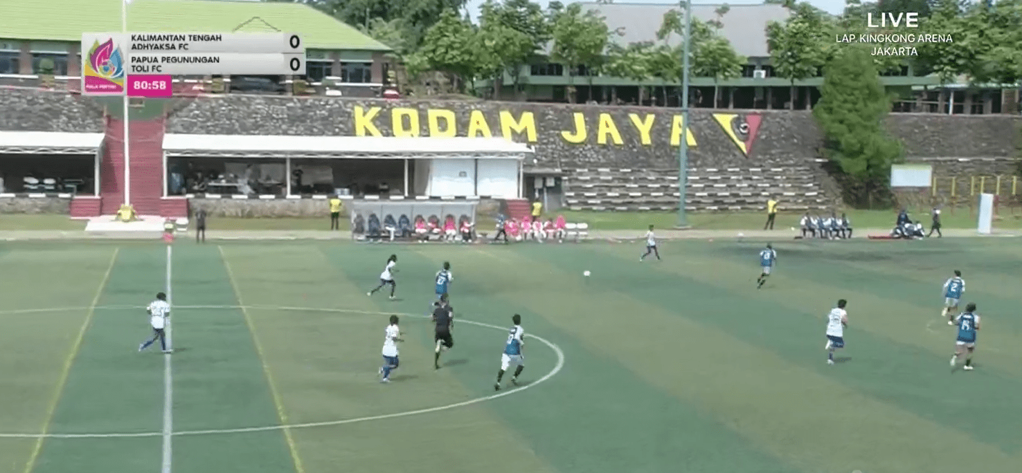 Toli FC vs Adhyaksa FC di Semifinal Piala Pertiwi Senior (Foto: Tangkap Layar Vidio)