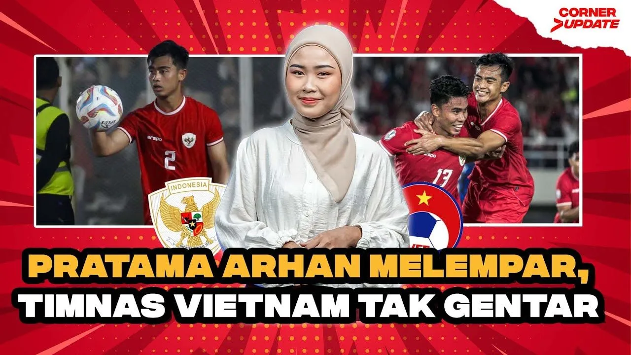 Lemparan ke dalam Pratama Arhan bukan hal yang menakutkan bagi Vietnam/foto: SportCorner.id