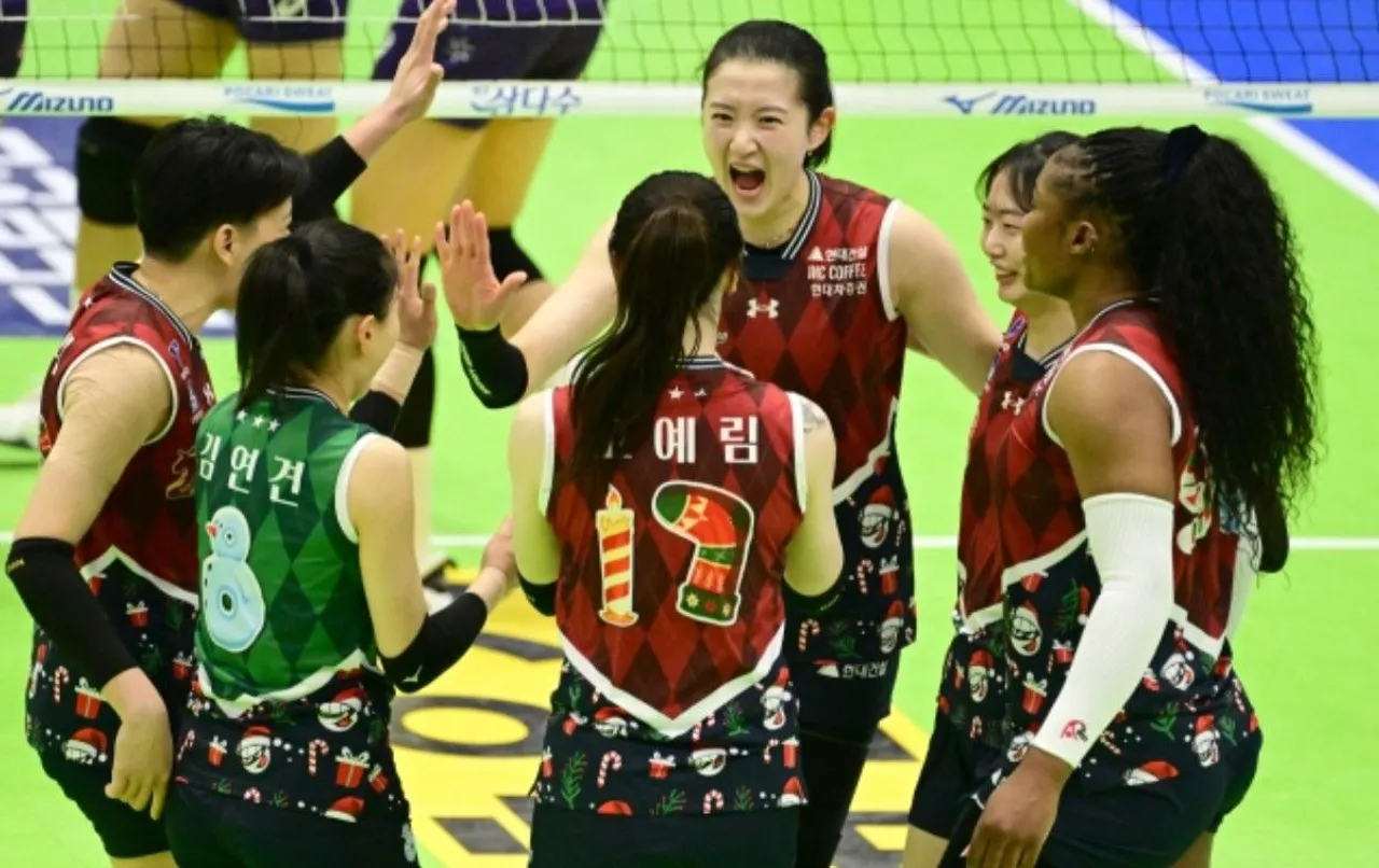 Hyundai Hillstate berhasil kalahkan Pink Spiders di V-League 2024/2025/foto: KOVO.