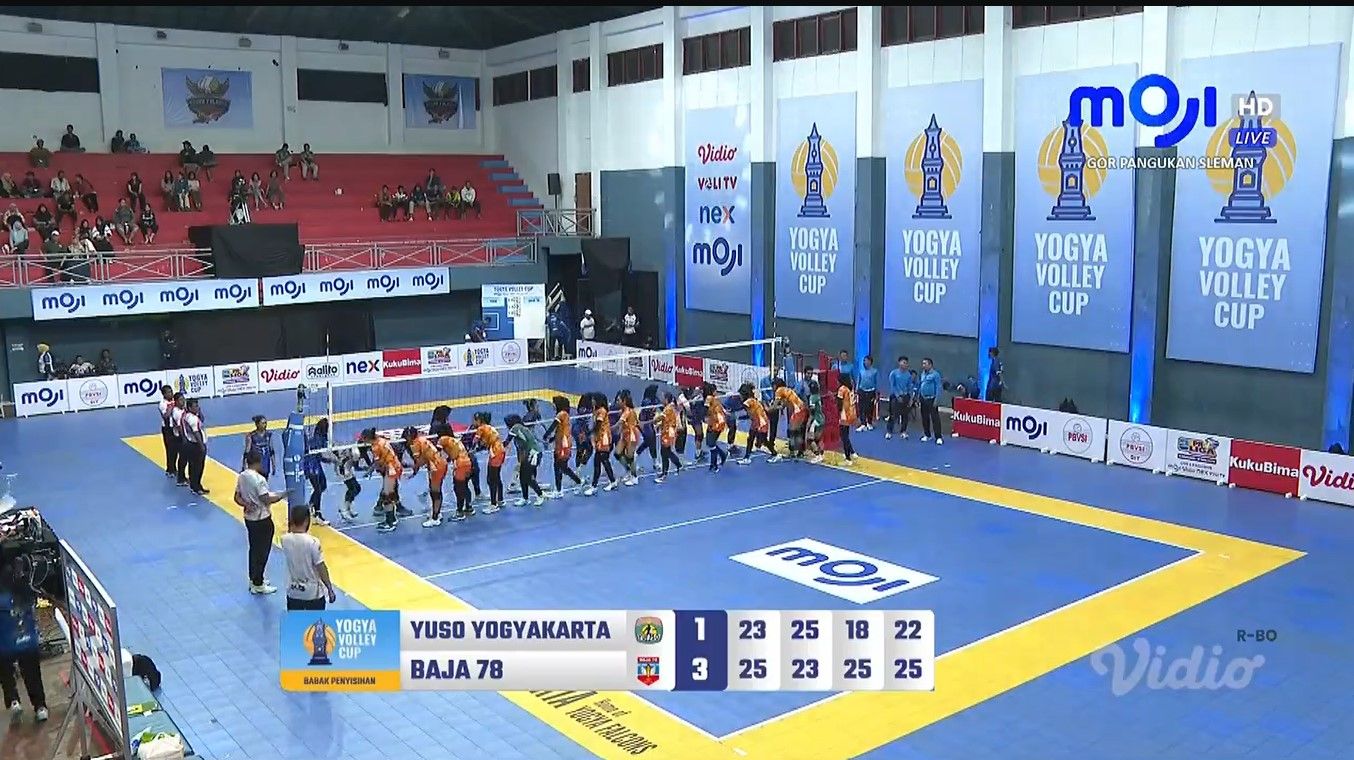 Baja 78 Bantul kalahkan Yuso Yogyakarta di hari kedua Yogya Volley Cup 2024/foto: Vidio.