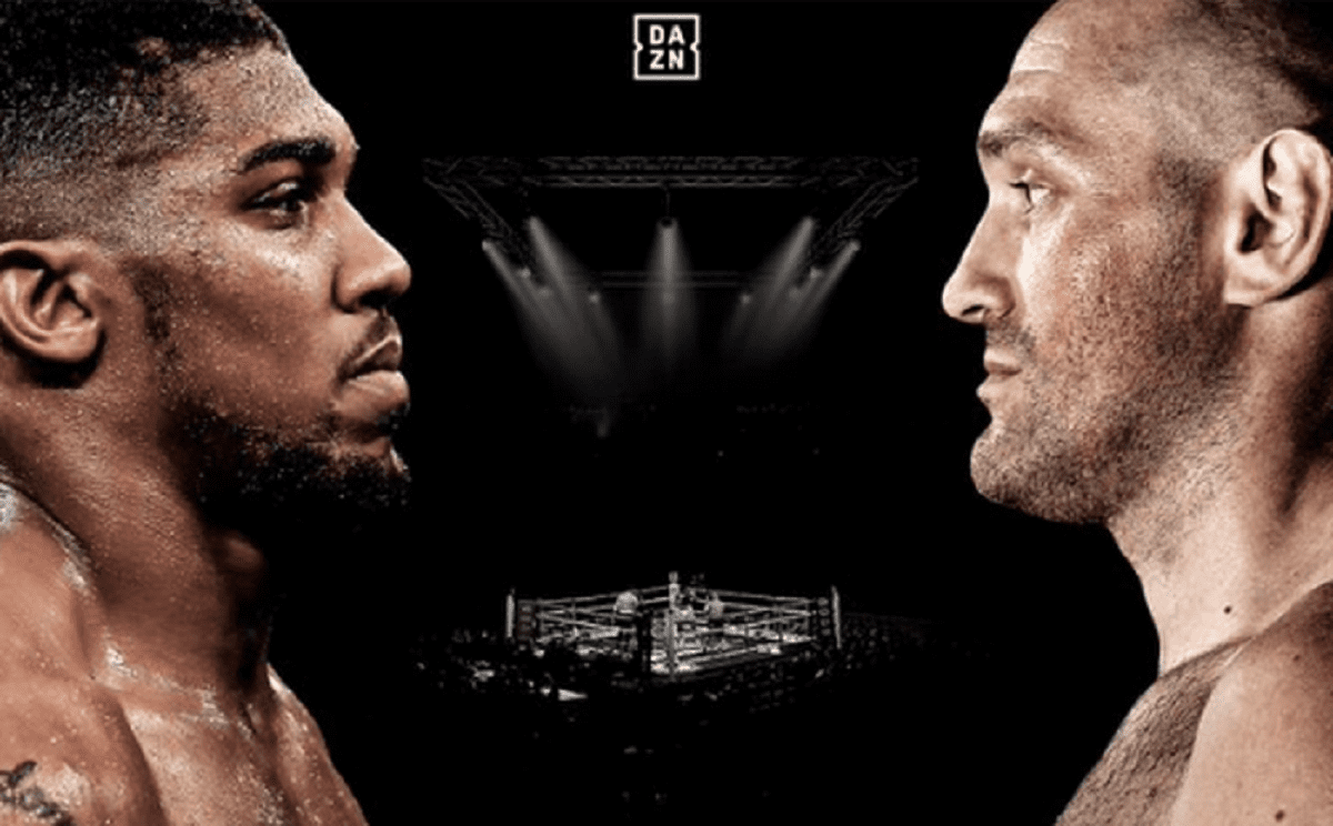 Poster rencana duel Tyson Fury vs Anthony Joshua (Design DAZN)