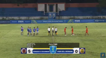 Tornado FC menang telak atas PSDS Deli Serdang di pertandingan keempat Liga Nusantara 2024/2025/foto: Youtube LIB.