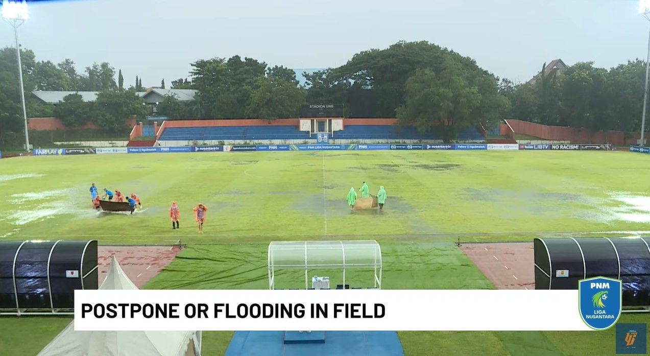 Kondisi lapangan UNS Solo yang akan digunakan untuk pertandingan Tornado FC vs PSDS Deli Serdang di Liga Nusantara 2024/2025/foto: Youtube LIB