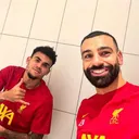 Mohamed Salah dan Luis Diaz usai laga melawan Tottenham Hotspur/foto: IG Mo Salah.