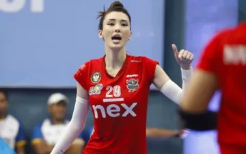 Sabina Altynbekova saat bermain untuk Yogya Falcons di Yogya Volley Cup 2024/foto: IG Sabina Altynbekova.