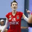 Sabina Altynbekova saat bermain untuk Yogya Falcons di Yogya Volley Cup 2024/foto: IG Sabina Altynbekova.