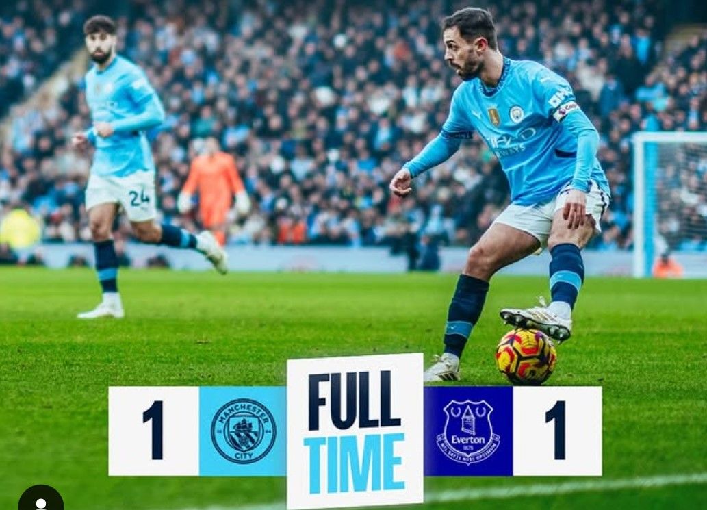 Man City ditahan imbang Everton di pekan ke-18 Premier League 2024/2025/foto: IG Man City.