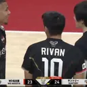 Rivan Nurmulki saat dimainkan pada laga Suntory Sunbirds vs Wolfdogs Nagoya dalam lanjutan Liga Voli Jepang SV League, 29 Desember 2024 (tangkapan layar VBTV)