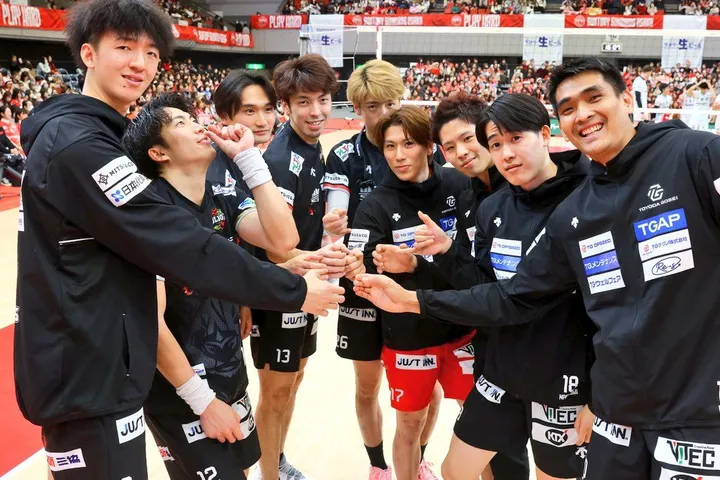 Para pemain Wolfdogs Nagoya di pertandingan SV.League/foto: X/Wolfdogs Nagoya.