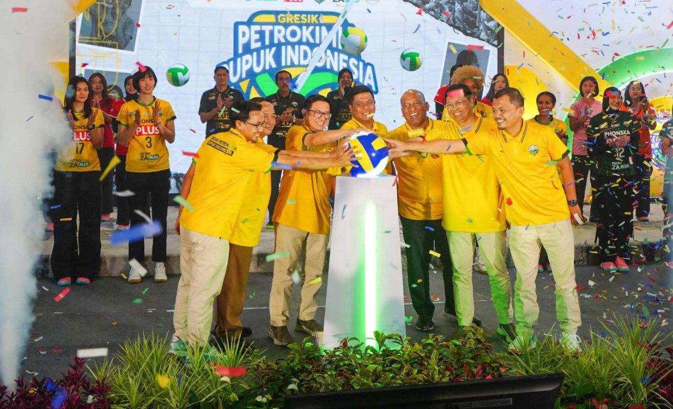 Acara peluncuran pemain dan jajaran pelatih Gresik Petrokimia Pupuk Indonesia untuk Proliga 2025/foto: IG Petrovoli