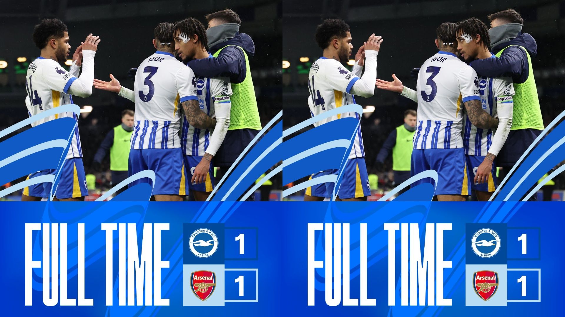 Brighton vs Arsenal (Foto: x.com/OfficialBHAFC)