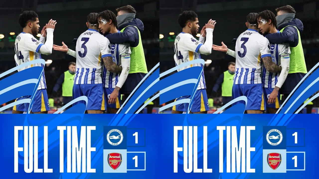 Brighton vs Arsenal (Foto: x.com/OfficialBHAFC)