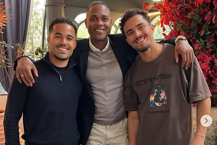 Patrick Kluivert bersama dua anaknya, Quincy dan Justin Kluivert/foto: IG Patrick Kluivert.