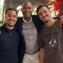 patrick kluivert dan anaknya.jpg - Patrick Kluivert bersama dua anaknya, Quincy dan Justin Kluivert/foto: IG Patrick Kluivert.