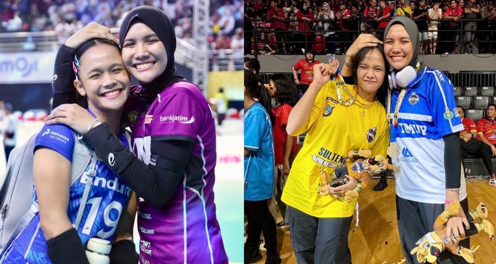 Nandita Ayu Salsabila dan Tasya Aprilia Putri, kakak beradik di Proliga 2025/foto: IG Nandita dan Tasya.