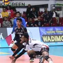 Pertandingan lanjutan Proliga 2025 seri kedua yang mempertemukan Jakarta Bhayangkara Presisi vs Jakarta Garuda Jaya dihelat di GOR Tri Dharma, Gresik, Minggu (11/1/2025). Foto: PBVSI