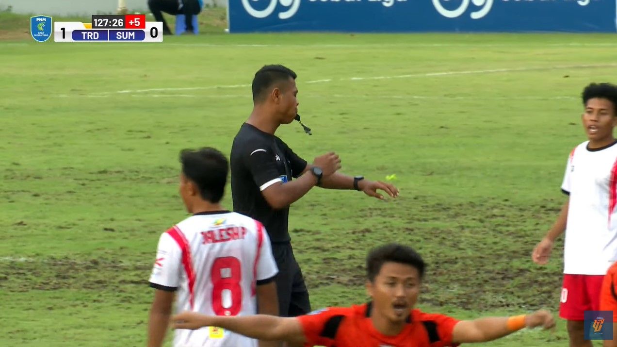 Pertandingan Tornado FC vs Sumut United FC berlangsung selama 128 menit/foto: LIB TV.