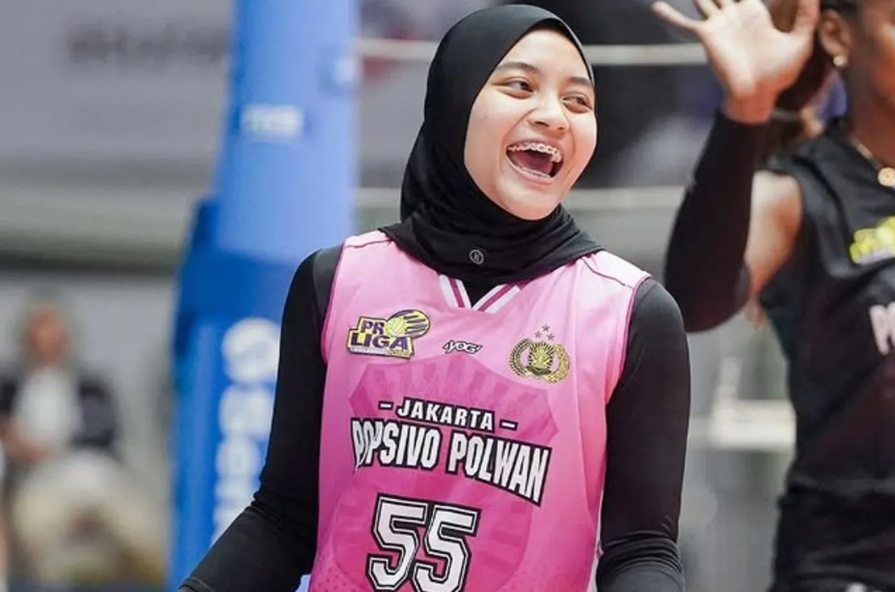 Zahwa Aliah Jasmien, libero Jakarta Popsivo Polwan di Proliga 2025/foto: IG Popsivo Polwan.