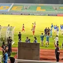 deltras fc vs persibo.jpg - Para pemain Deltras FC dan Persibo Bojonegoro di Gelora Delta/foto: IG @sidoarjo.nyel