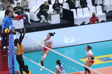 Laga Proliga 2025 antara Jakarta Popsivo Polwan vs Jakarta Livin Mandiri dihelat di GOR Ken Arok, Malang, Jumat (17/1/2025). Foto: PBVSI