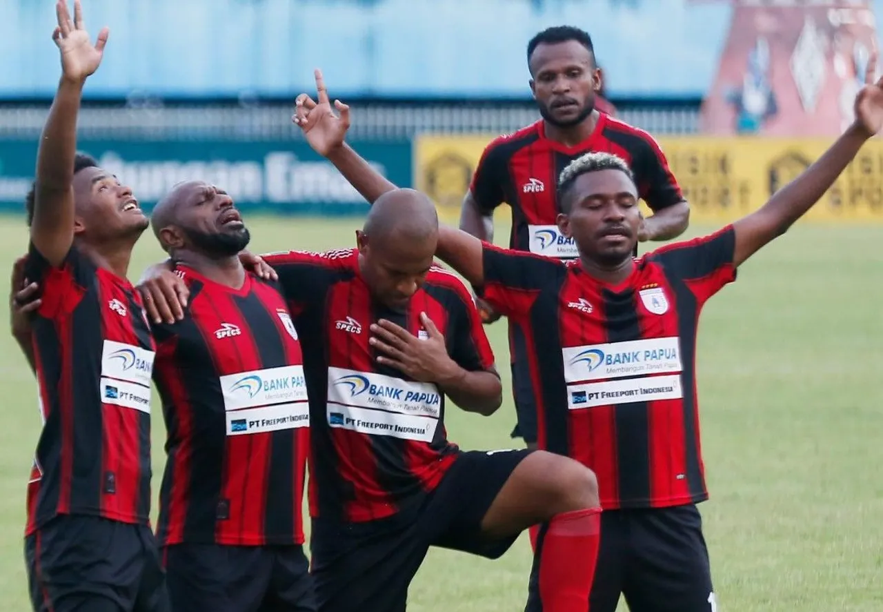 Selebrasi pemain Persipura Jayapura di Liga 2 2024/2025/foto: IG Persipura.