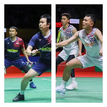 The Daddies dan Fajar/Rian masih terlalu sakti di babak 32 besar Indonesia Masters 2025. (Foto: Instagram/PBSI)