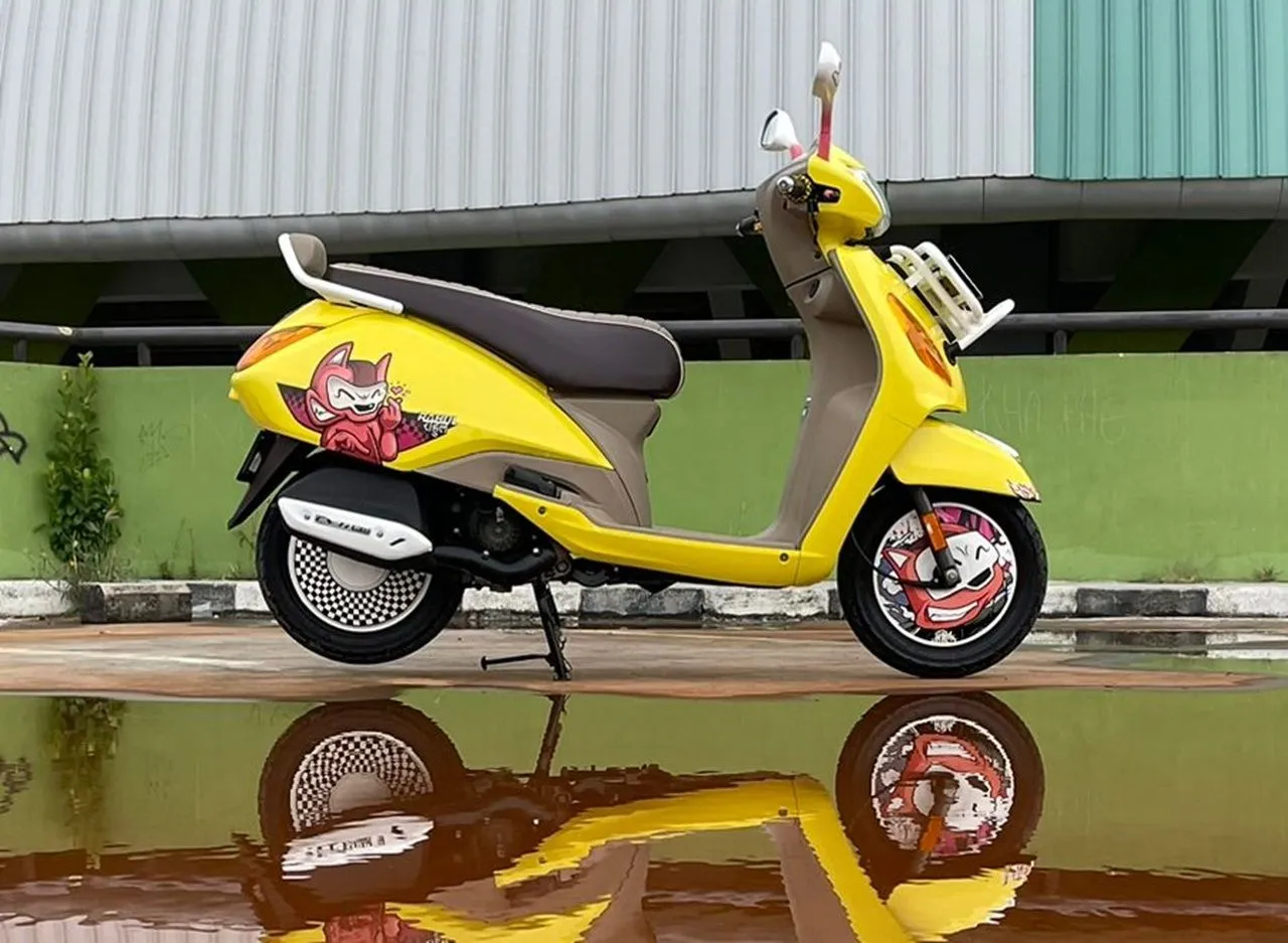 Modifikasi TVS Callisto 110. (Dok. Pribadi)