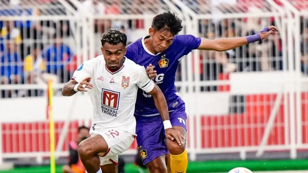Malut United vs Persik Kediri di Liga 1/IG Malut United.