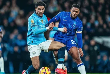 Omar Marmoush dalam laga Manchester City vs Chelsea. (Foto: Instagram/Man City)