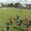 Pertandingan Persekabpas vs Persiba Balikpapan di Liga Nusantara 2024/2025 sempat ricuh/foto: LIB TV.