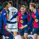 Pemain Barcelona merayakan kemenangan dalam laga melawan Valencia di lanjuta Liga Spanyol 2024/2025. (Foto: Instagram/FC Barcelona)