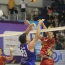 Lavani vs Samator - Laga lanjutan Proliga 2025 yang mempertemukan Lavani vs Samator dihelat di Jawa Pos Arena, Surabaya, Jawa Timur, Minggu (26/1/2025). Foto: PBVSI