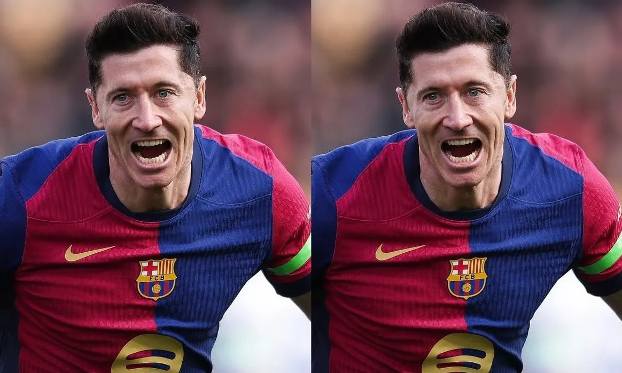 Robert Lewandowski bawa Barcelona menang atas Alaves. (Foto: Instagram/fcbarcelona)