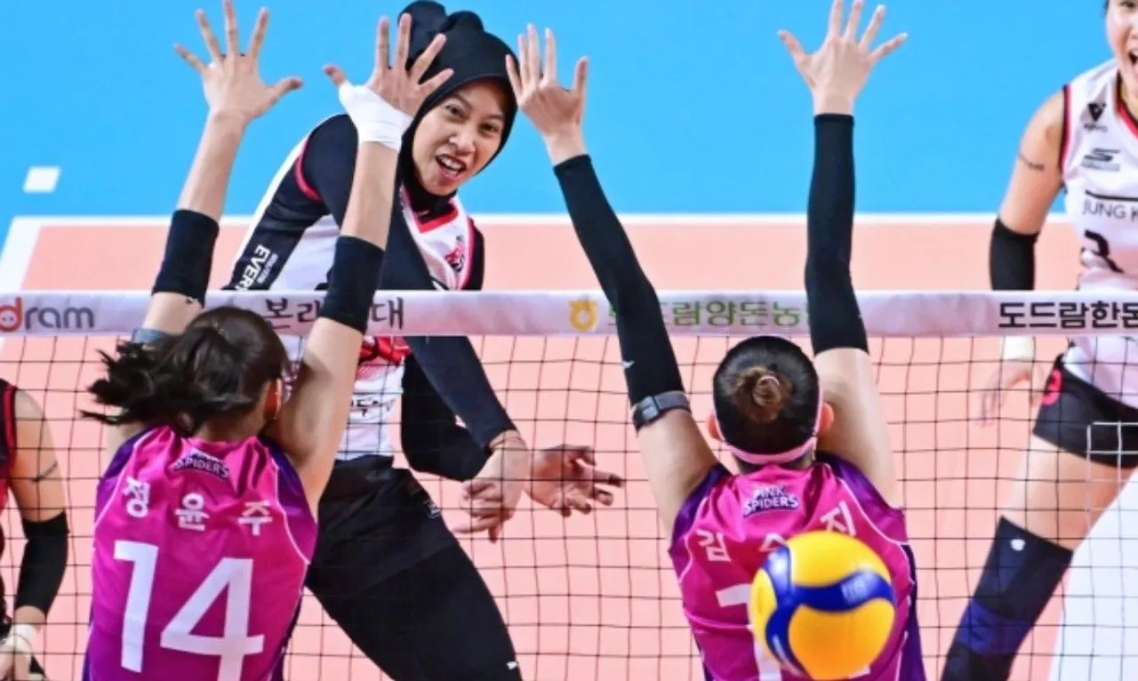 Red Sparks kalah 1-3 dari Pink Spiders di laga pertama putaran kelima V-League 2024/2025/foto: KOVO.