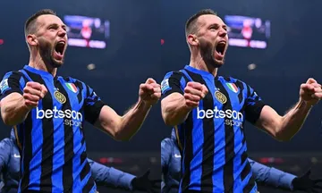 Bek Inter Milan, Stefan de Vrij, merayakan gol. (Foto: Instagram/inter)