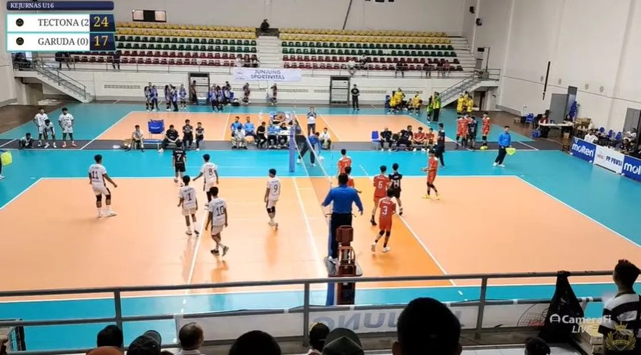 Tectona menang 3-0 atas Garuda di perebutan peringkat ketiga Kejurnas Voli U-16 2025/foto: Youtube Alam Raya.