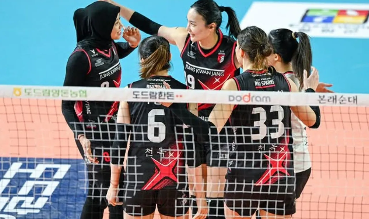 Red Sparks menang 3-1 atas Hyundai Hillstate di putaran kelima V-League 2024/2025 putri/foto: IG Red Sparks.