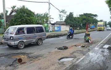 Jalan alternatif pantura yang digunakan untuk jalur mudik. (Korlantas Polri)