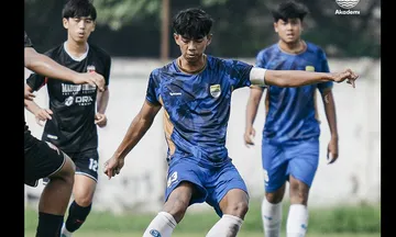 Pemain Persib U-16 dalam laga kontra Madura United U-16. (Foto: Instagram/akademipersib)