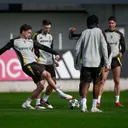 Latihan Juventus jelang laga play-off Liga Champions Eropa. (X @juventusfc)