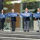 Seremoni pengguntingan pita peresmian Plaza Subaru Kebon Jeruk. (Subaru Indonesia) - Seremoni pengguntingan pita peresmian Plaza Subaru Kebon Jeruk. (Subaru Indonesia)