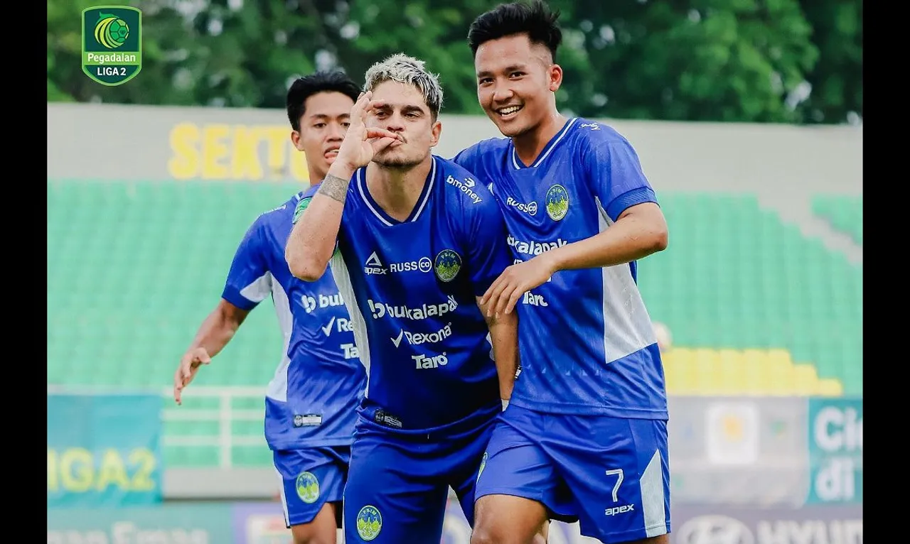 Pemain PSIM Yogyakarta merayakan gol. (Foto: Instagram/psimjogja_official)