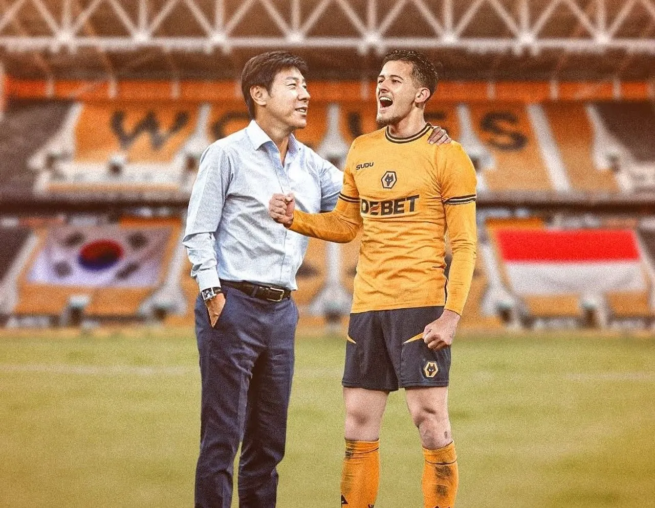 Shin Tae-yong dan Justin Hubner (Foto: IG Goalpost_asia)