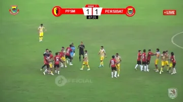 Laga PPSM vs Persibat ricuh di leg pertama 8 besar Liga 4 Jawa Tengah 2024/2025/foto: Ofisial Persibat.