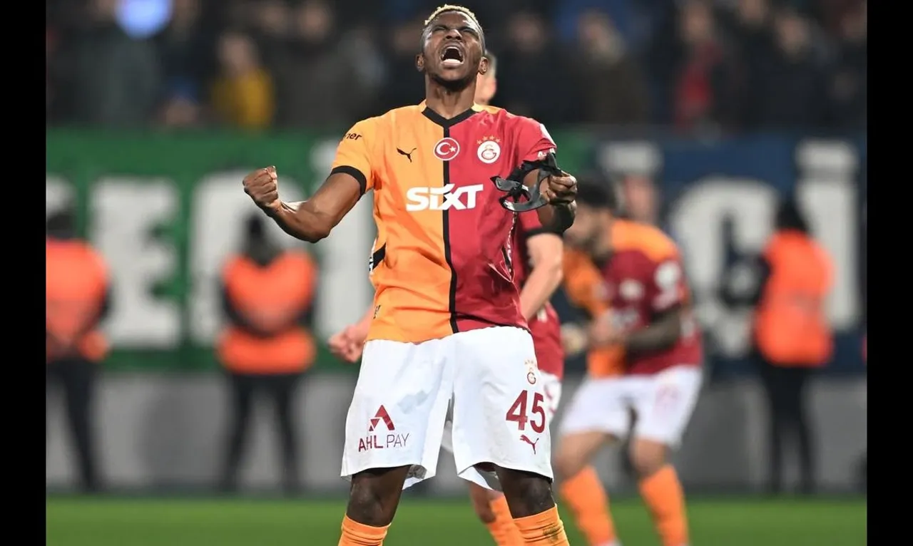 Pemain Napoli yang dipinjamkan ke Galatasaray, Victor Osimhen. (Foto: Instagram/galatasaray)