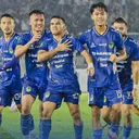 Pemain PSIM Yogyakarta - Pemain PSIM Yogyakarta merayakan gol. (Foto: Instagram/psimjogja_official)