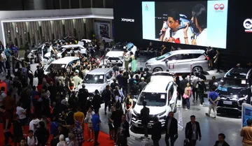 Booth Mitsubishi Motors di ajang Indonesia International Motor Show 2025. (MMKSI)